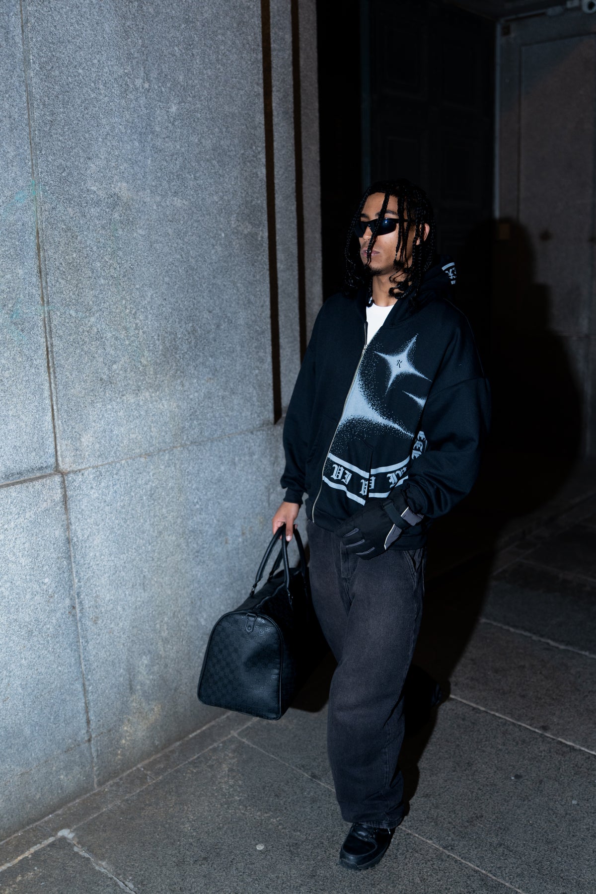 "MEMORY BLACK" ZIP HOODIE