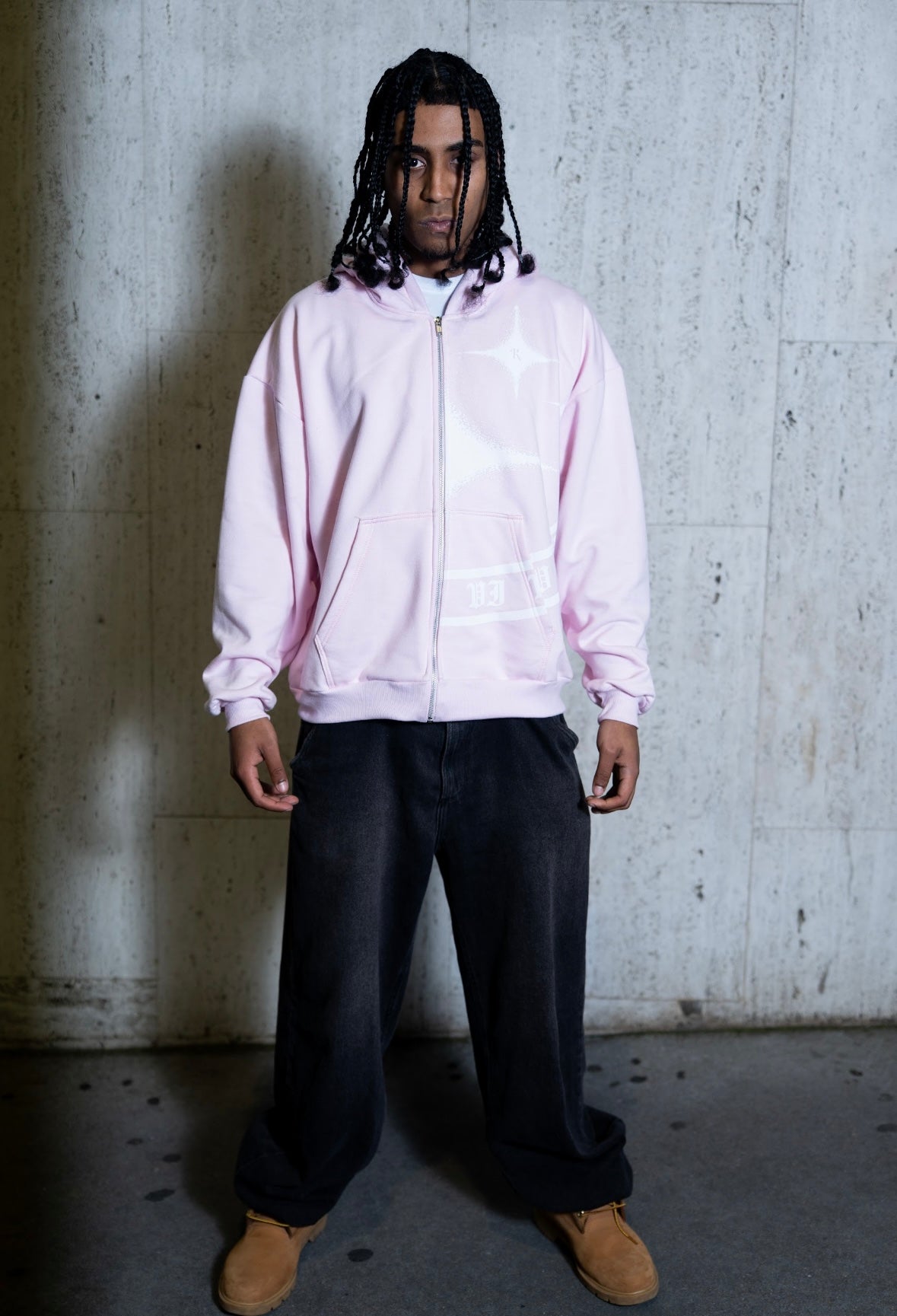 "EXISTENCE PINK" ZIP HOODIE