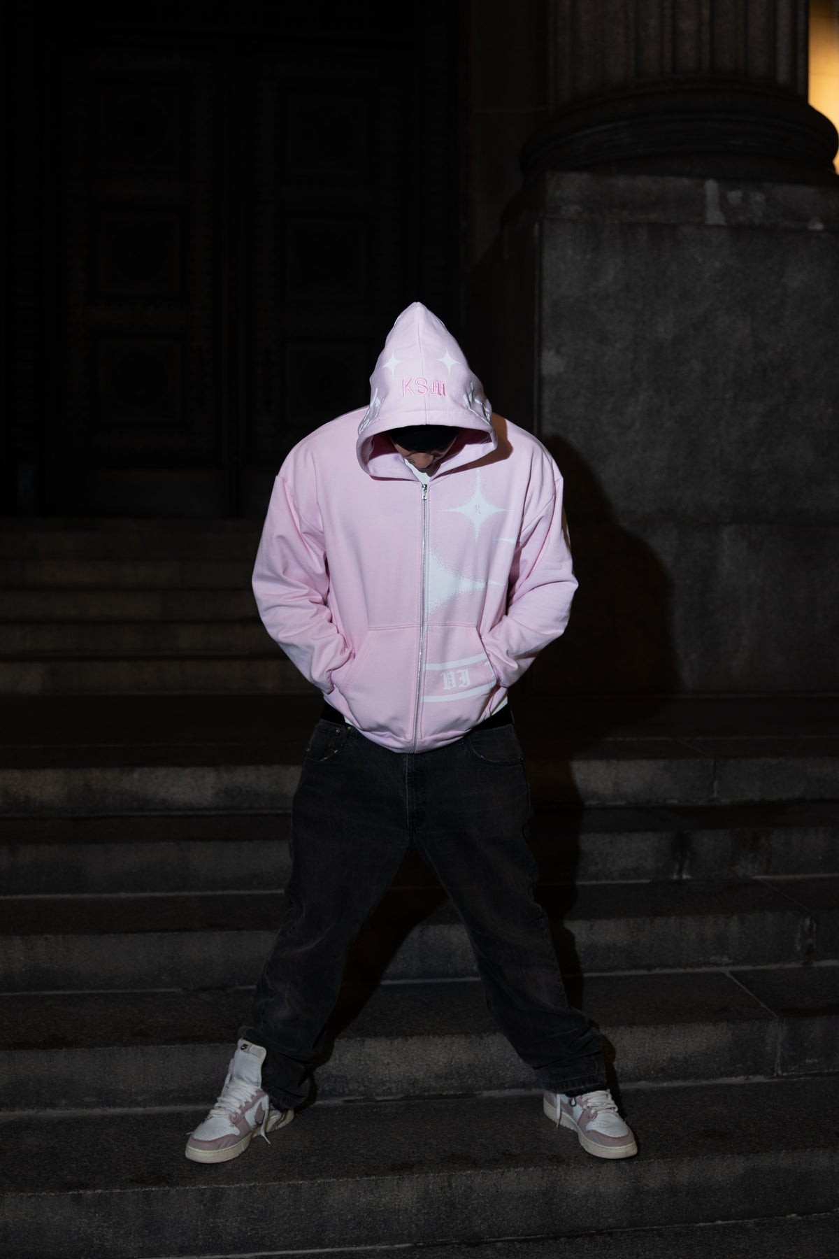 "EXISTENCE PINK" ZIP HOODIE