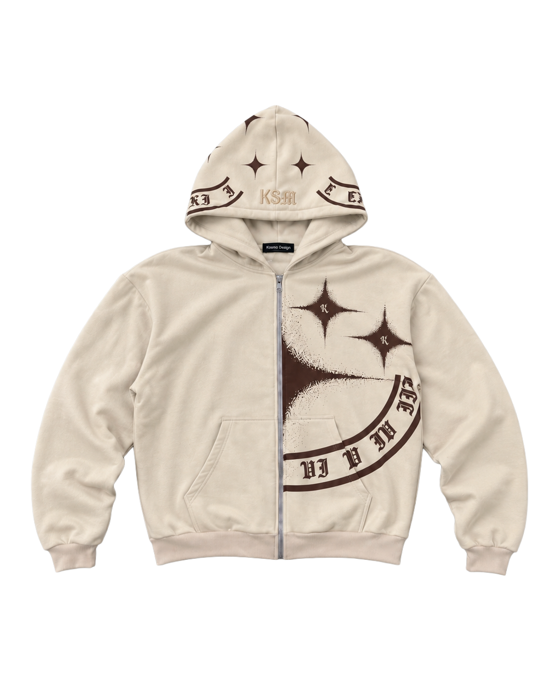 "DESTINY CREAM" ZIP HOODIE