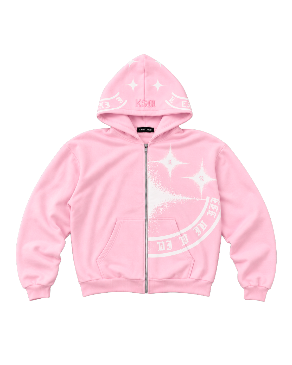 "EXISTENCE PINK" ZIP HOODIE